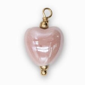 Charm Cœur Céramique - Rose