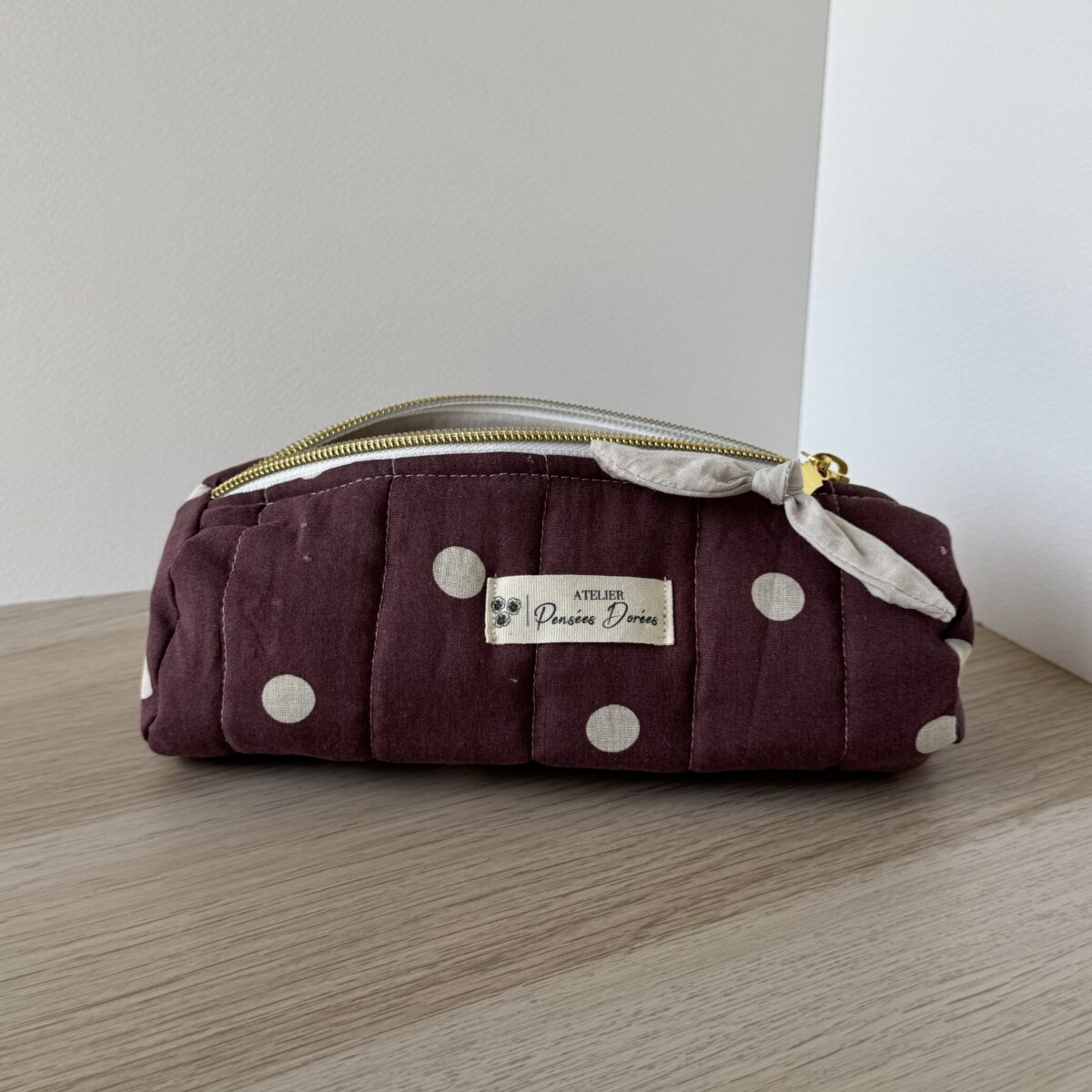 Trousse à stylos pois matelassé – Image 2